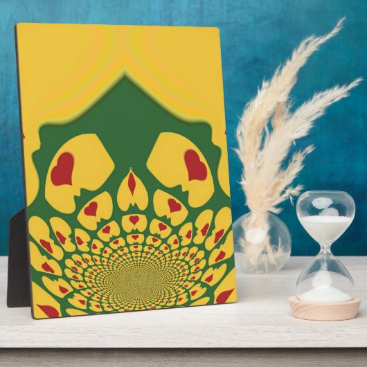 Liefde in Rasta Kleuren: Reggae Hearts Fotoplaat (Zijkant)