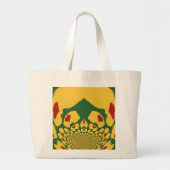 Liefde in Rasta Kleuren: Reggae Hearts Grote Tote Bag (Voorkant)