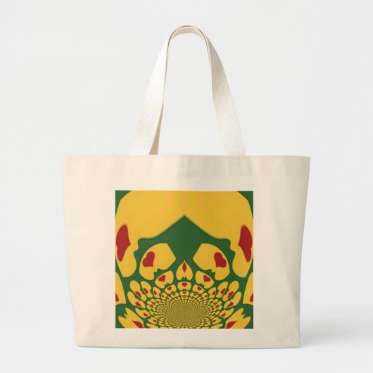 Liefde in Rasta Kleuren: Reggae Hearts Grote Tote Bag (Voorkant)