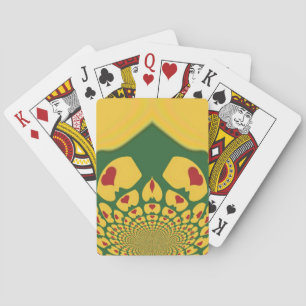 Liefde in Rasta Kleuren: Reggae Hearts Pokerkaarten