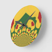 Liefde in Rasta Kleuren: Reggae Hearts Ronde Klok (Hoek)