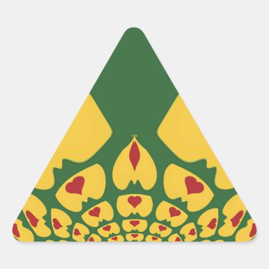 Liefde in Rasta Kleuren: Reggae Hearts Sticker (Voorkant)