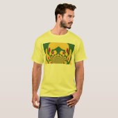 Liefde in Rasta Kleuren: Reggae Hearts T-shirt (Voorkant volledig)