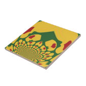 Liefde in Rasta Kleuren: Reggae Hearts Tegeltje (Zijkant)