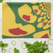 Liefde in Rasta Kleuren: Reggae Hearts Theedoek (Gevouwen)