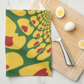 Liefde in Rasta Kleuren: Reggae Hearts Theedoek (Quarter Fold)