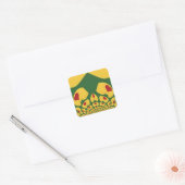 Liefde in Rasta Kleuren: Reggae Hearts Vierkante Sticker