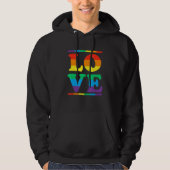 Liefde In Regenboog Vlag Kleuren LHBTQ Lesbisch Ga Hoodie (Voorkant)