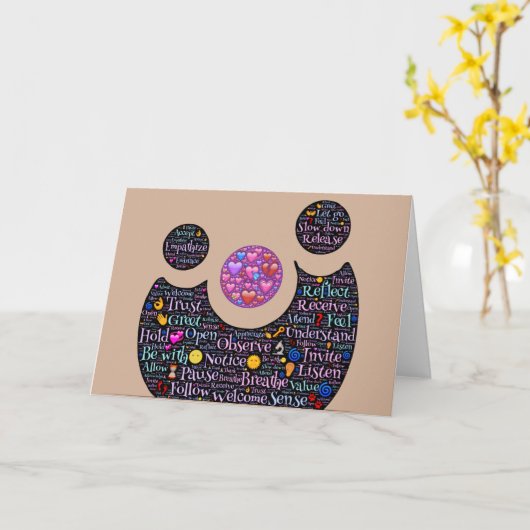 Liefde in relatiewenskaart met envelop kaart (Gele Bloem)