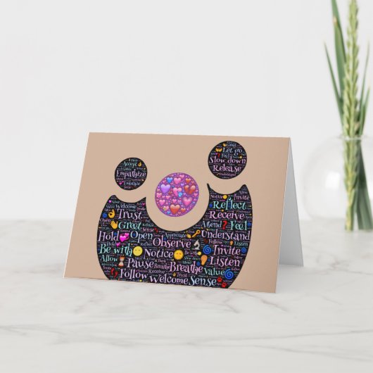 Liefde in relatiewenskaart met envelop kaart (Voorkant)