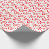 Liefde in Rode Letters Cadeaupapier (Hoek)