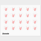 Liefde in Rode Letters Hart Sticker (Vel)