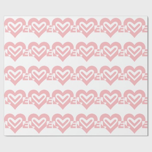Liefde in roze cadeaupapier (Vlak)