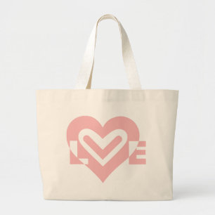 Liefde in roze grote tote bag
