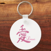 Liefde in Roze (Kanji) Sleutelhanger (Voorkant)