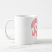 Liefde in roze koffiemok (Links)