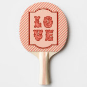 Liefde in Roze met Framing & Snoep Striping Tafeltennisbatje (Voorkant)