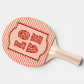 Liefde in Roze met Framing & Snoep Striping Tafeltennisbatje (Zijkant)