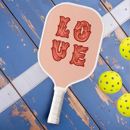 Liefde in roze pickleball paddle