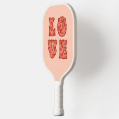 Liefde in roze pickleball paddle (Links)