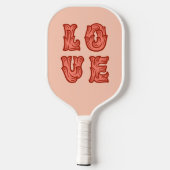 Liefde in roze pickleball paddle (Achterkant)