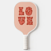 Liefde in roze pickleball paddle (Voorkant)