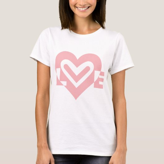 Liefde in roze t-shirt (Voorkant)