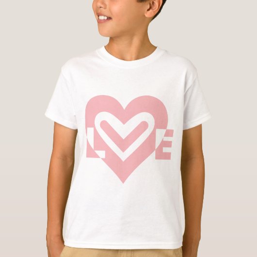 Liefde in roze t-shirt (Voorkant)