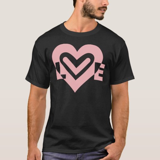 Liefde in roze t-shirt (Voorkant)