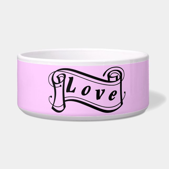 Liefde in roze voerbakje (Voorkant)