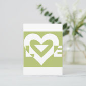 Liefde in Sage Green Briefkaart (Staand voorkant)