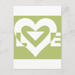 Liefde in Sage Green Briefkaart
