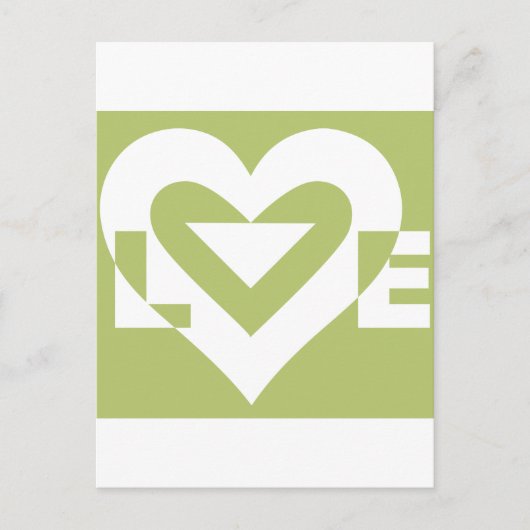 Liefde in Sage Green Briefkaart (Voorkant)