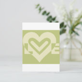 Liefde in Sage Green Briefkaart (Staand voorkant)