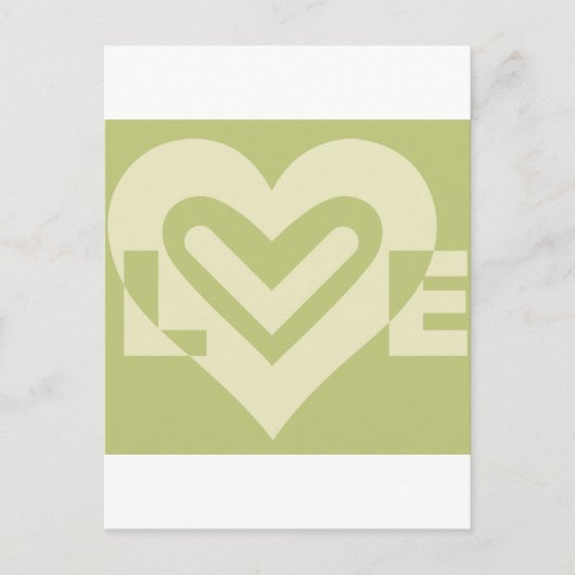 Liefde in Sage Green Briefkaart (Voorkant)