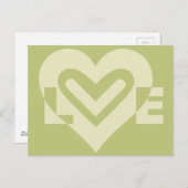 Liefde in Sage Green Briefkaart (Voorkant / Achterkant)