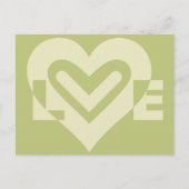 Liefde in Sage Green Briefkaart (Voorkant)