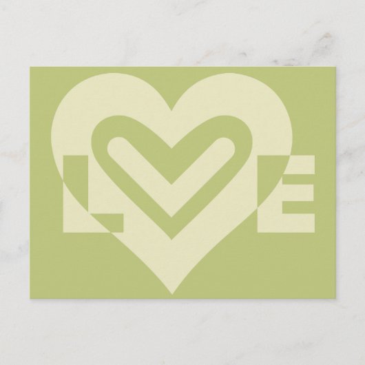 Liefde in Sage Green Briefkaart (Voorkant)