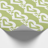 Liefde in Sage Green Cadeaupapier (Hoek)