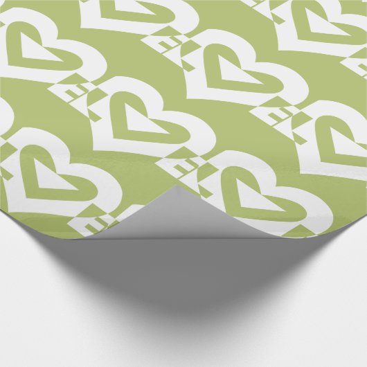 Liefde in Sage Green Cadeaupapier (Hoek)