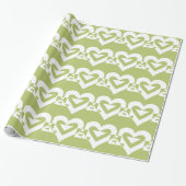 Liefde in Sage Green Cadeaupapier (Uitgerold)