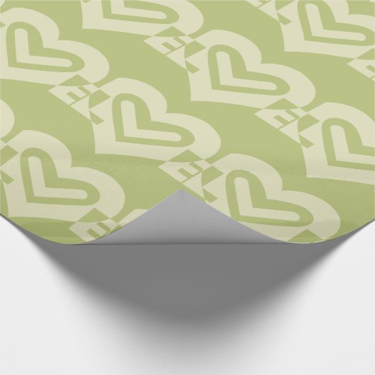 Liefde in Sage Green Cadeaupapier (Hoek)