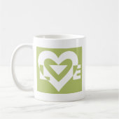 Liefde in Sage Green Koffiemok (Links)