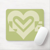 Liefde in Sage Green Muismat (Met muis)