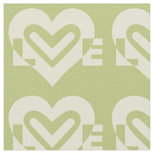 Liefde in Sage Green Stof (Close Up)