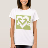 Liefde in Sage Green T-shirt (Voorkant)