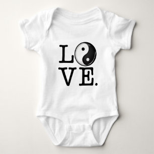 Liefde in Saldo Shiny Yin Yang Symbol Romper
