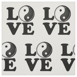 Liefde in Saldo Shiny Yin Yang Symbol Stof