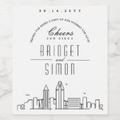 Liefde in San Diego | Proost & Bedankt! Wijn Etiket (Enkel label)