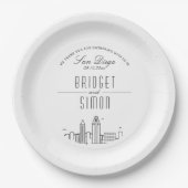 Liefde in San Diego Trouwen Papieren Bordje (Voorkant)